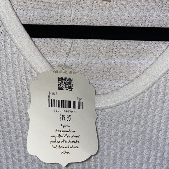 Altar’d State Waffle Knit Long Sleeve Blouse - Picture 2 of 2